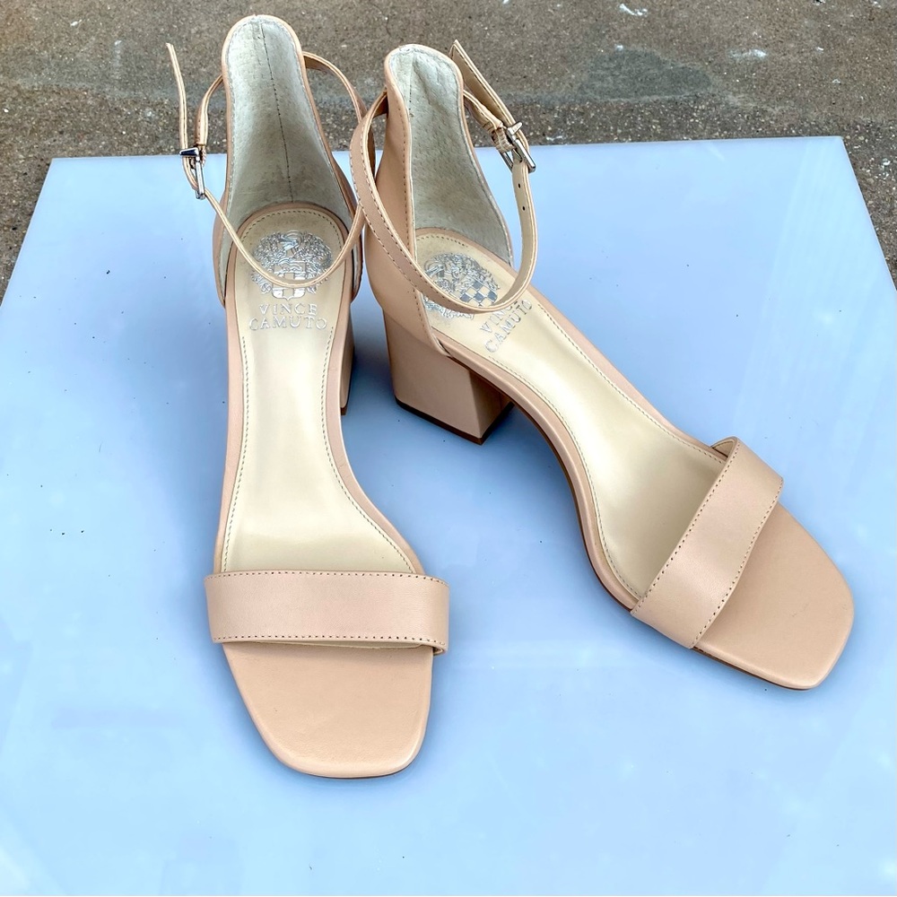 Vince Camuto Block Heel Ankle Strap Sandals size 8 NWT